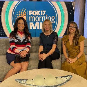 Fox 17 Morning MI hosts with Kristin Revere of Gold Coast Doulas