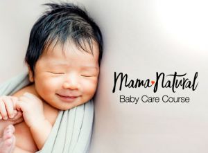 Mama-Natural-Baby-Care-Course infant image and logo