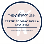 THE VBAC LINK - Certified VBAC Doula CVD (TVL) - Educate | Support | Prepare Badge
