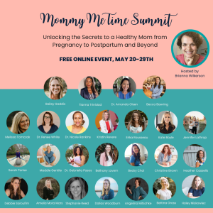 Mommy Me Time Summit graphic with all speakers listed