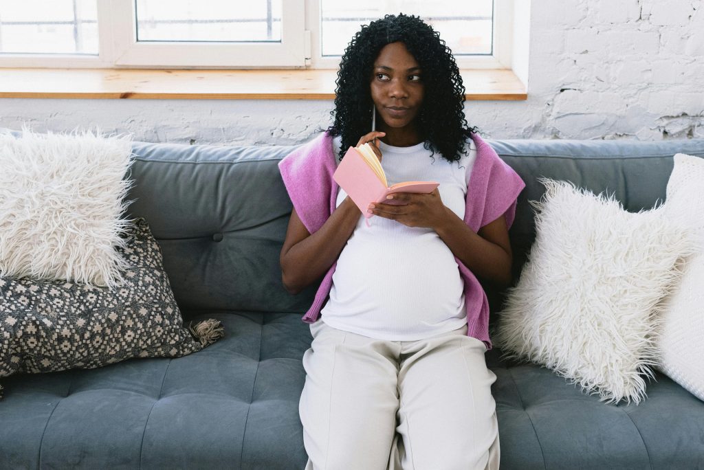 Pregnant on Couch